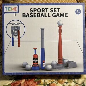 Kids Baseball Game Set - Red and Blue
